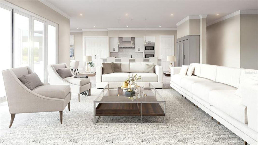 Furnished interior view inside a new home in , Tarpon Springs (Image 3). Furnished interior view inside a new home in , Tarpon Springs (Image 3).