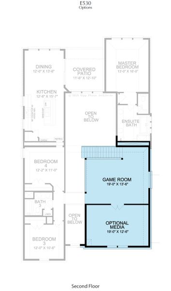 2D floor plan layout for the Madison by Landon Homes in Lexington Frisco, Frisco, TX (Image 27).