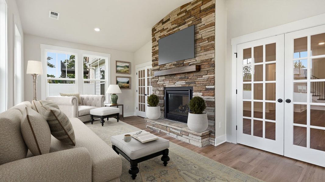Furnished interior view inside a new home in Pelham Crossing Single Family Homes, Greer (Image 44).