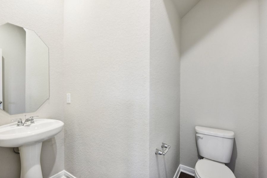 Powder room in the Medina floorplan at a Meritage Homes community.