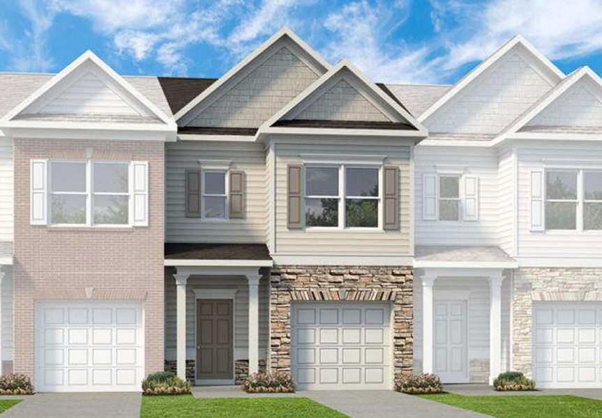 Front exterior of a new home in Fairington, Cartersville, GA, highlighting curb appeal (Image 1). Front exterior of a new home in Fairington, Cartersville, GA, highlighting curb appeal (Image 1).