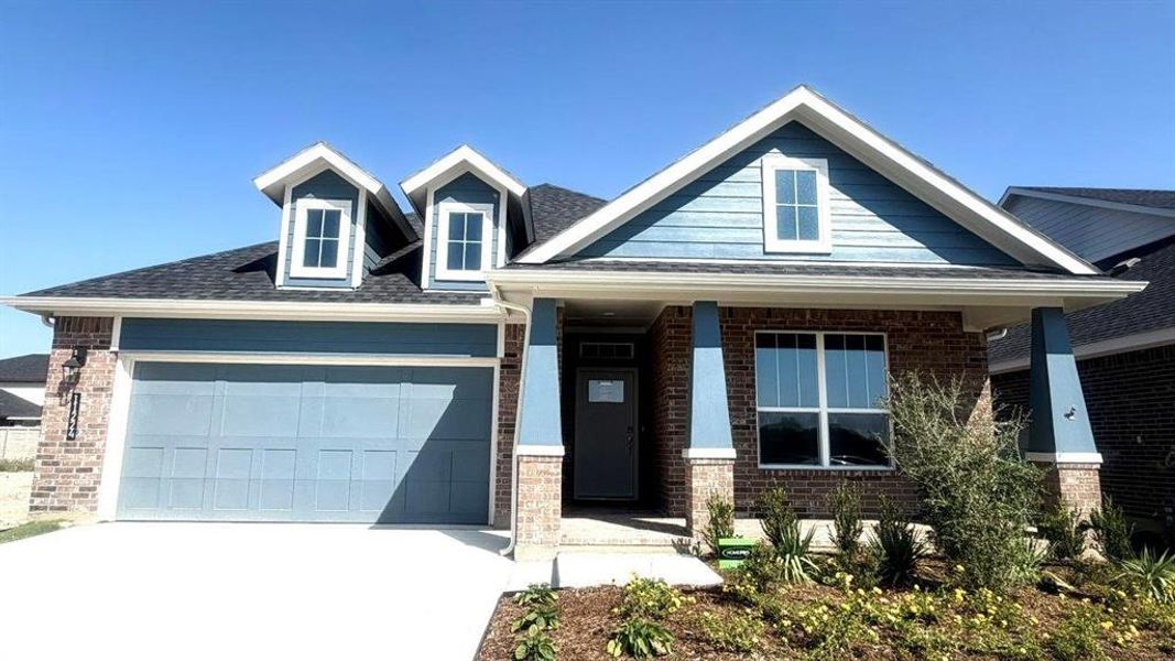 Front Elevation-D.R. Horton's Hackberry Floor Plan Elevation A-All Home and community information, including pricing, included features, terms, availability and amenities, are subject to change at any time without notice or obligation. All Drawings, pictures, photographs, video, square footages, floor plans, elevations, features, colors and sizes are approximate for illustration purposes only and will vary from the homes as built.