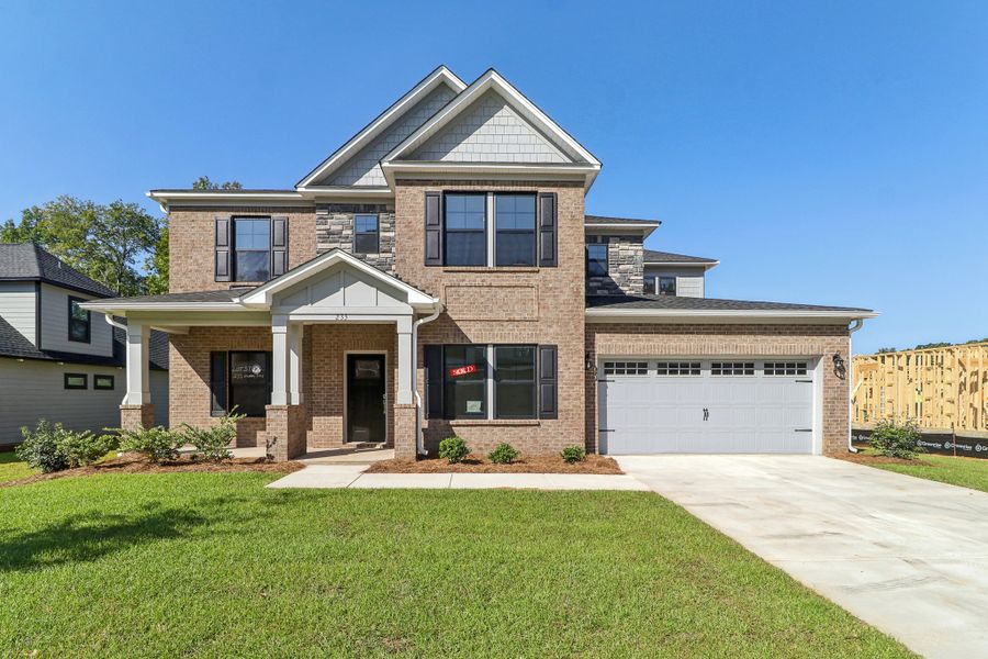 Representative exterior photo of a completed home built from the Austin II by Great Southern Homes in Edwards Ridge, Central, SC (Image 17).