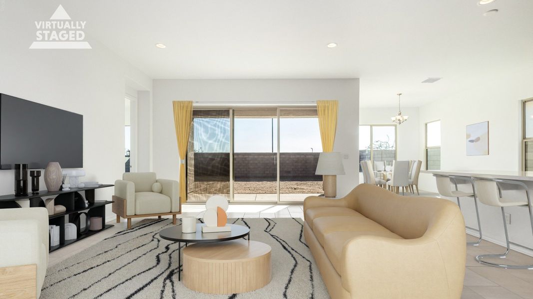 Furnished interior view inside a new home in Arroyo Seco - Hacienda, Buckeye (Image 3).