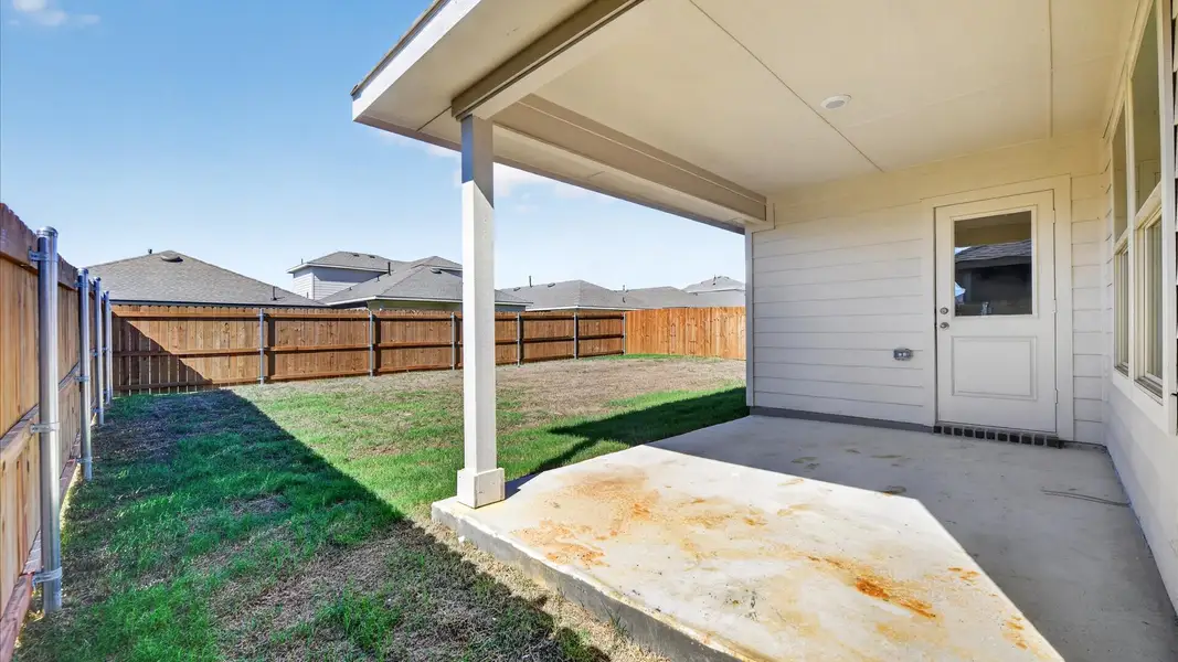 Exterior details and patio area of a home in The Hills at Reunion, Newark (Image 3).
