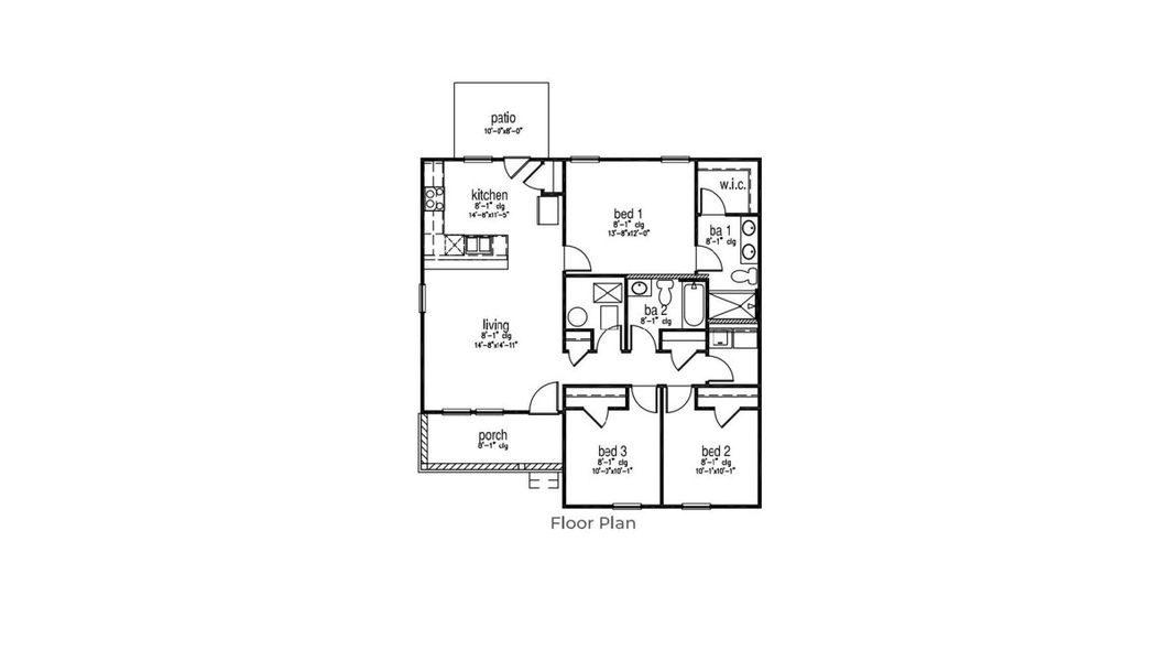 2D floor plan layout of this home in North Shore, Summerton, SC (Image 4).