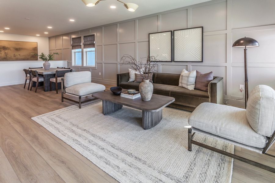 Representative furnished interior of a home built from the Christie by Hartford Homes in Trailside, Timnath (Image 17).
