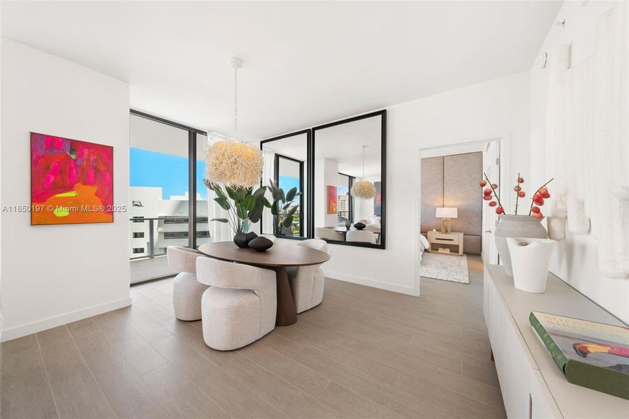 Furnished interior view inside a new home in Five Park, Miami Beach (Image 8).