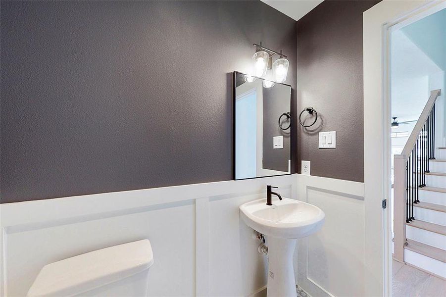 Powder Room on second floor.Photos of similar completed home by same builder. Selections may differ,