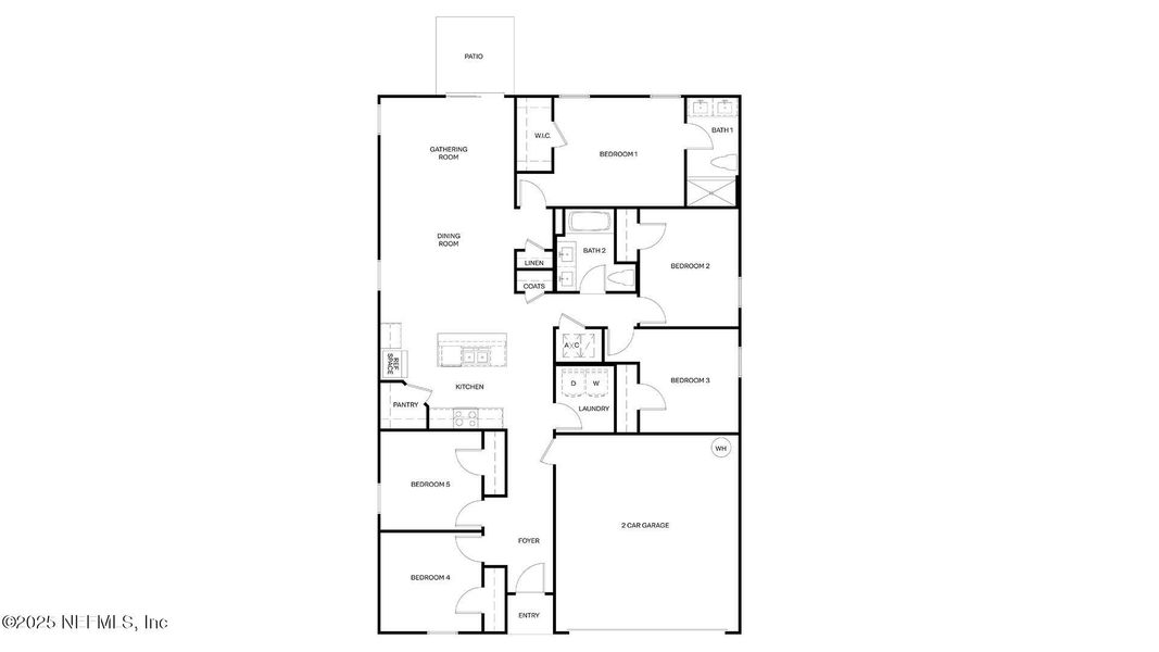 2D floor plan layout of this home in Copes Landing, Jacksonville, FL (Image 5). 2D floor plan layout of this home in Copes Landing, Jacksonville, FL (Image 5).
