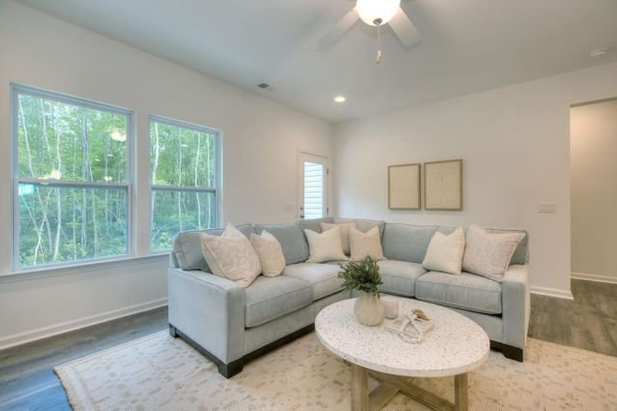 Representative furnished interior of a home built from the Devin by True Homes in Whispering Hills, Locust (Image 11). Representative furnished interior of a home built from the Devin by True Homes in Whispering Hills, Locust (Image 11).