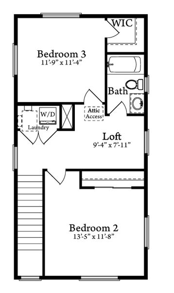 2D floor plan layout for the Salida by Baessler Homes in Liberty Draw, Evans, CO (Image 4).