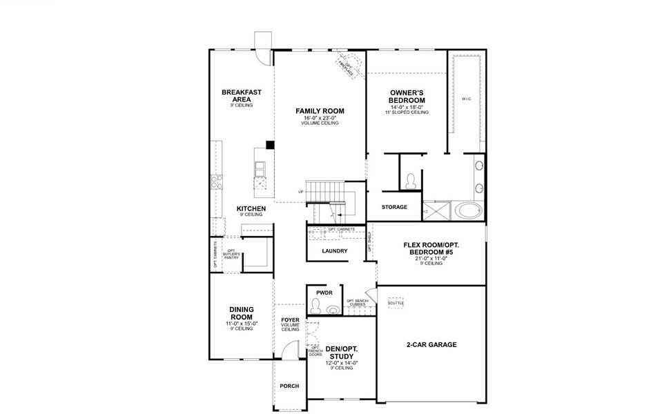 2D floor plan layout for the Rio Grande - Classic Series by M/I Homes in LaPrelle, Haslet, TX (Image 3). 2D floor plan layout for the Rio Grande - Classic Series by M/I Homes in LaPrelle, Haslet, TX (Image 3).