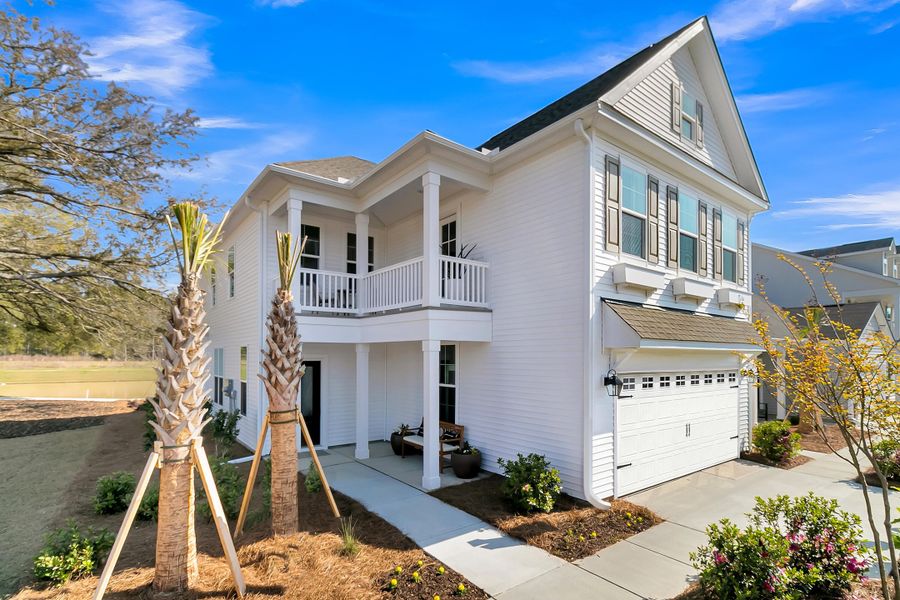 Front exterior of a new home in Six Oaks, Summerville, SC, highlighting curb appeal (Image 2).