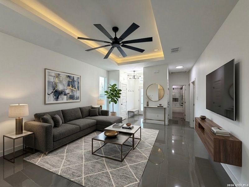 Furnished interior view inside a new home in , Laredo (Image 3).