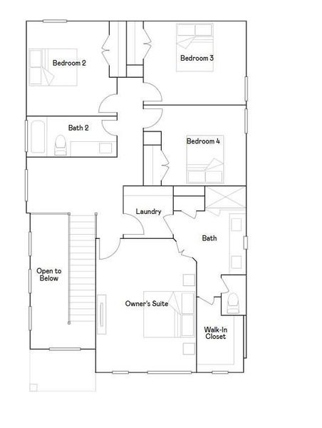 2D floor plan layout of this home in Cypress Green, Hockley, TX (Image 3).