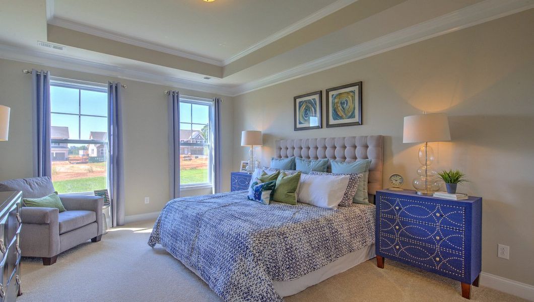 Furnished interior view inside a new home in Reserve at Tap Root Farms, Fletcher (Image 33).