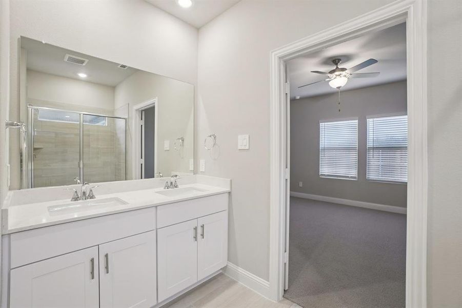 Furnished interior view inside a new home in Parks at Foster Crossing - Spring Series, Anna (Image 13).