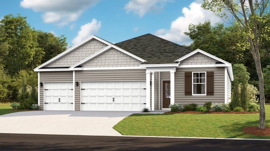 Representative exterior photo of a completed home built from the Madison by D.R. Horton in Mary's Pointe, Clinton, TN (Image 22).