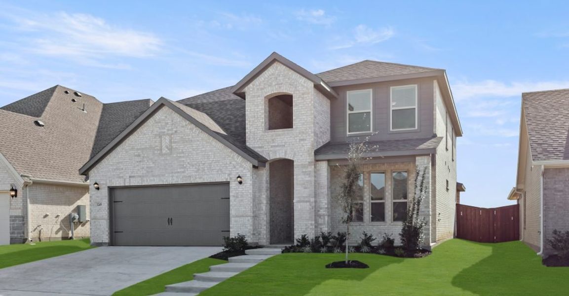 Representative exterior photo of a completed home built from the Raleigh by Impression Homes in Northspur, Terrell, TX (Image 6).