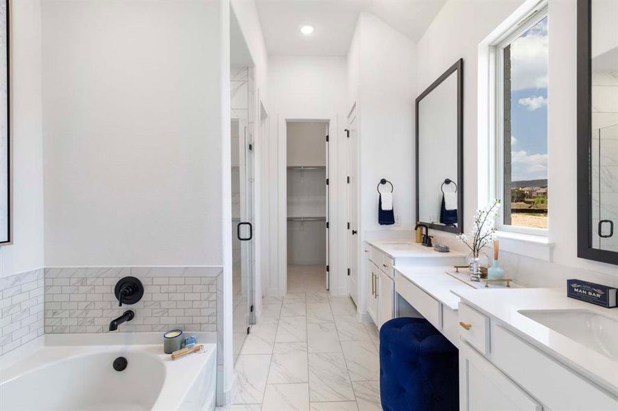 Furnished interior view inside a new home in Tavolo Park, Fort Worth (Image 19). Furnished interior view inside a new home in Tavolo Park, Fort Worth (Image 19).