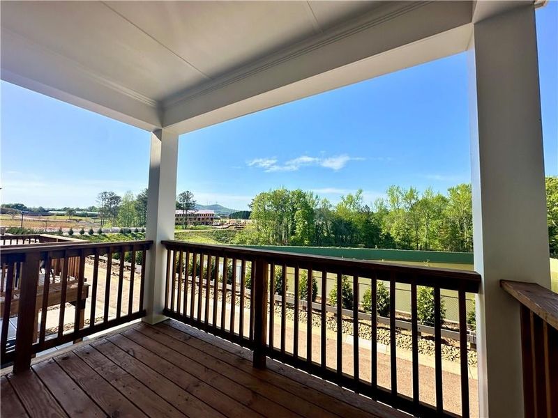 Covered Patio on home site 71 have views of Sawnee Mountain!