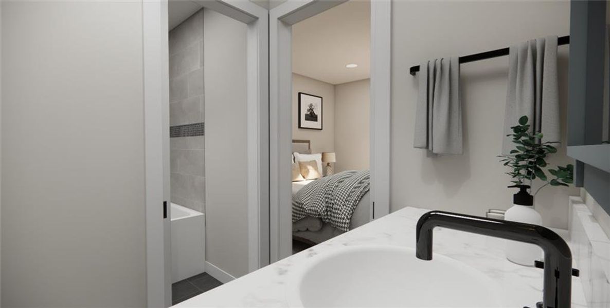 Furnished interior view inside a new home in , Carrollton (Image 22).