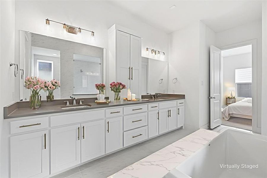 Furnished interior view inside a new home in Windsong Ranch 61' Series, Prosper (Image 11).