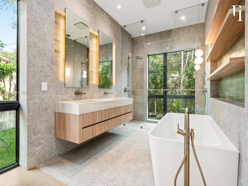 Furnished interior view inside a new home in , Coral Gables (Image 9). Furnished interior view inside a new home in , Coral Gables (Image 9).