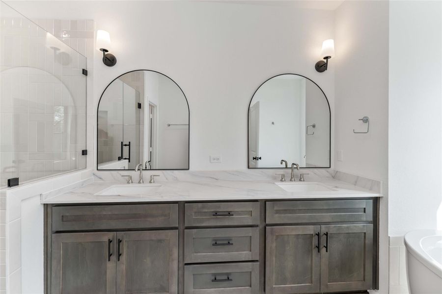 Furnished interior view inside a new home in , Houston (Image 37).