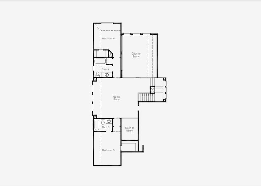 2D floor plan layout of this home in Pecan Square 40', Northlake, TX (Image 5). 2D floor plan layout of this home in Pecan Square 40', Northlake, TX (Image 5).