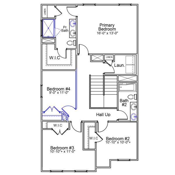 2D floor plan layout of this home in Central Creek, Goose Creek, SC (Image 6).