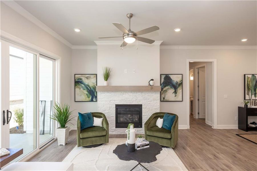 Furnished interior view inside a new home in Promenade at Sawnee Village, Cumming (Image 7).