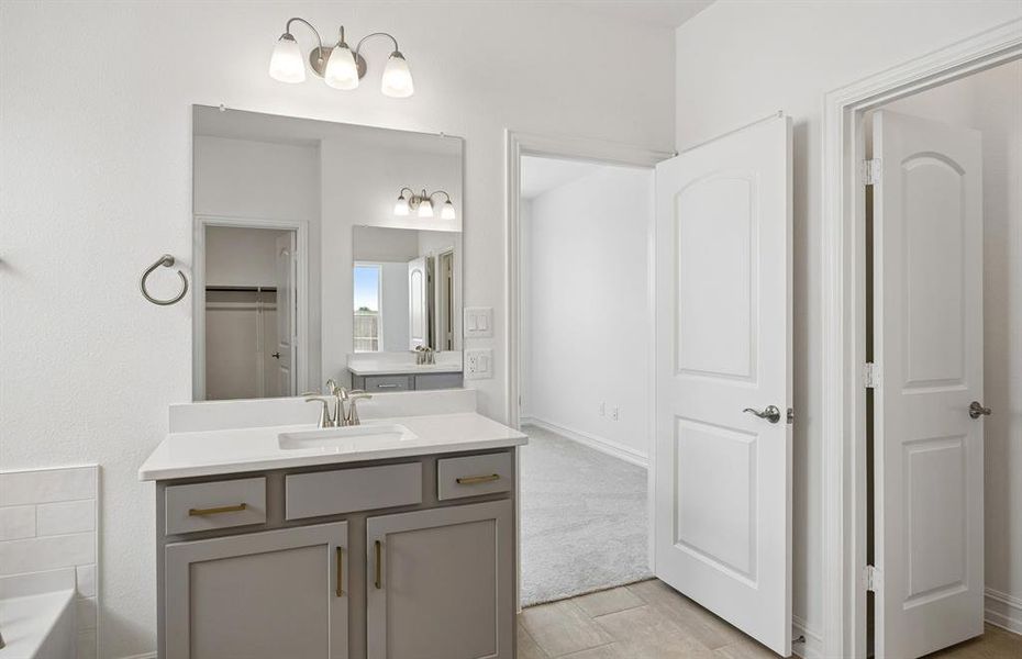Primary bath with separate vanity's