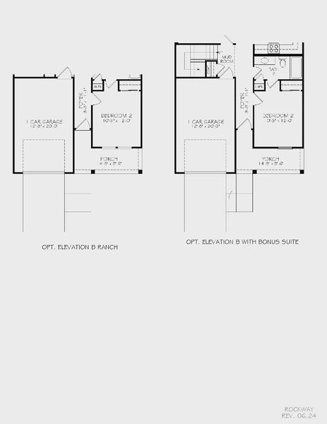 2D floor plan layout for the Rockaway by Epcon Communities in The Courtyards at Oak Grove, Durham, NC (Image 26).