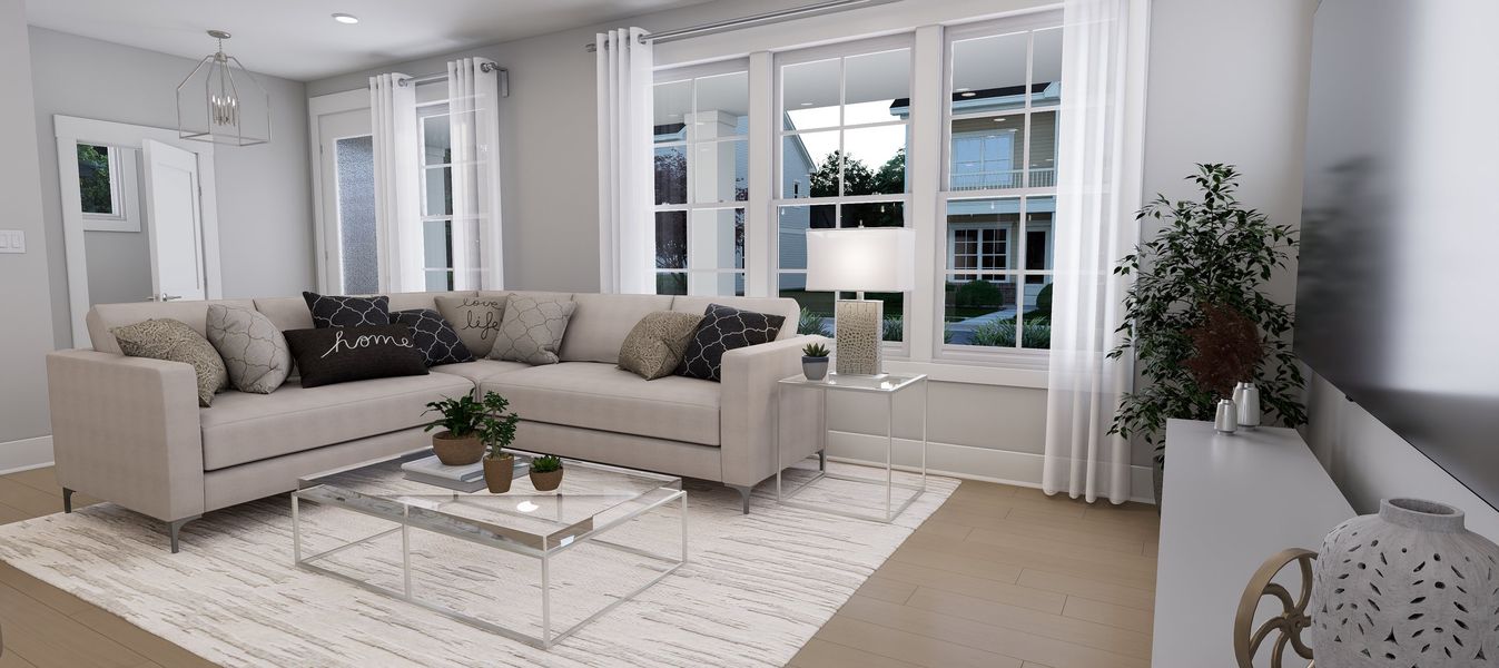 Representative furnished interior of a home built from the Willow by Baker Residential in Atwater Station - Village Collection, Fuquay Varina (Image 10).