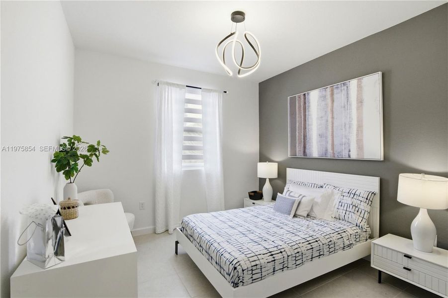 Furnished interior view inside a new home in , Miami (Image 14).