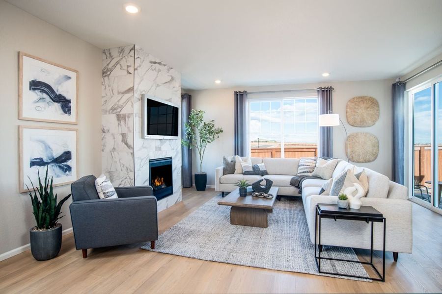 Representative furnished interior of a home built from the 1942 by KB Home in Brighton Crossings, Brighton (Image 5).