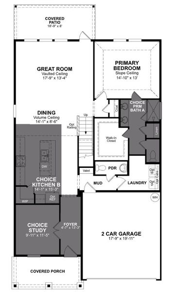 2D floor plan layout of this home in Hunter's Ranch, San Antonio, TX (Image 2).