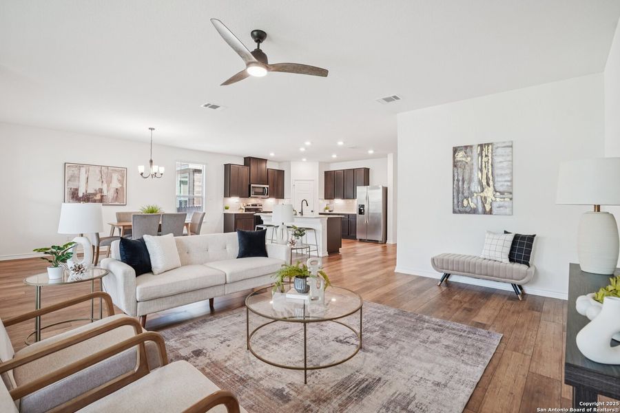 Furnished interior view inside a new home in Canyon Crest, San Antonio (Image 8). Furnished interior view inside a new home in Canyon Crest, San Antonio (Image 8).