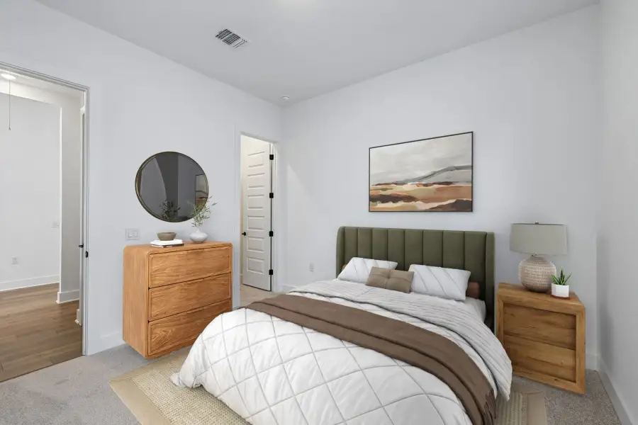 Representative furnished interior of a home built from the Guadalupe by Taylor Morrison in Eastwood, Manor (Image 25).