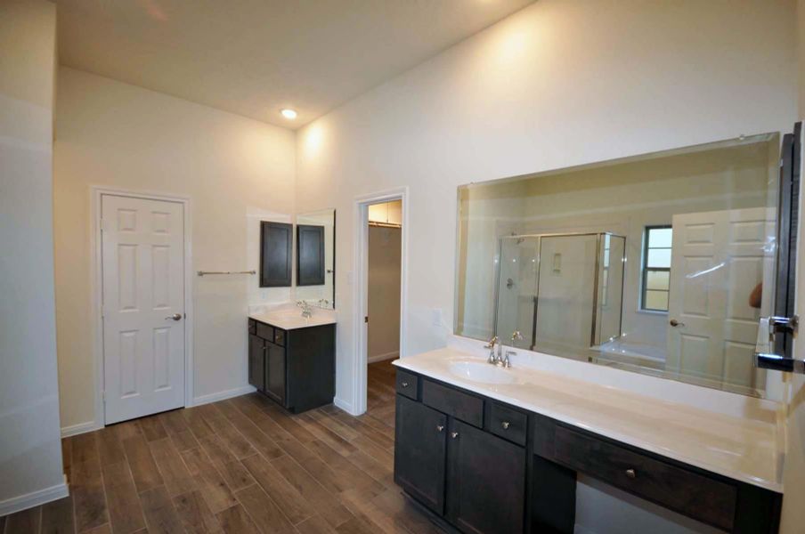 Master Bath with 2 separate vanities.