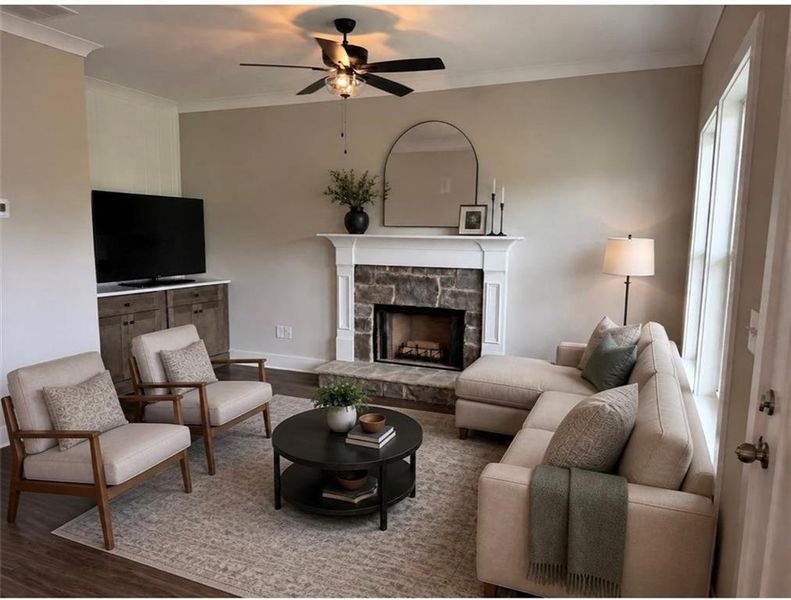 Furnished interior view inside a new home in , Cartersville (Image 8).