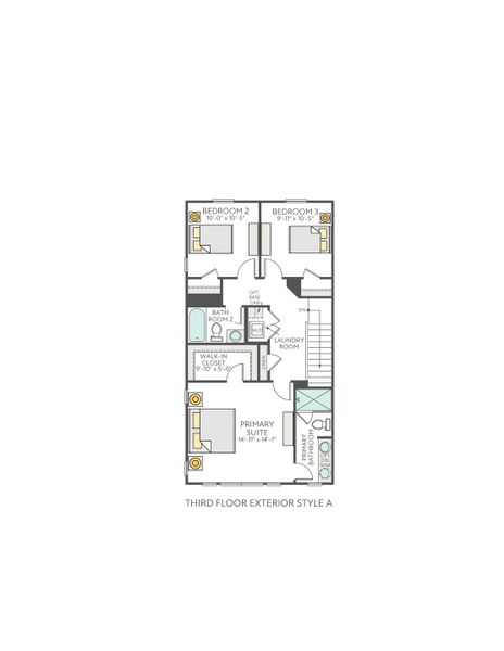 2D floor plan layout of this home in Context at Oakhurst, Charlotte, NC (Image 4). 2D floor plan layout of this home in Context at Oakhurst, Charlotte, NC (Image 4).