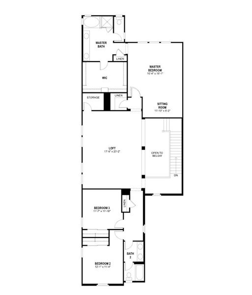 2D floor plan layout for the Westport by Fulton Homes in North Shore at Enclave, Litchfield Park, AZ (Image 3).