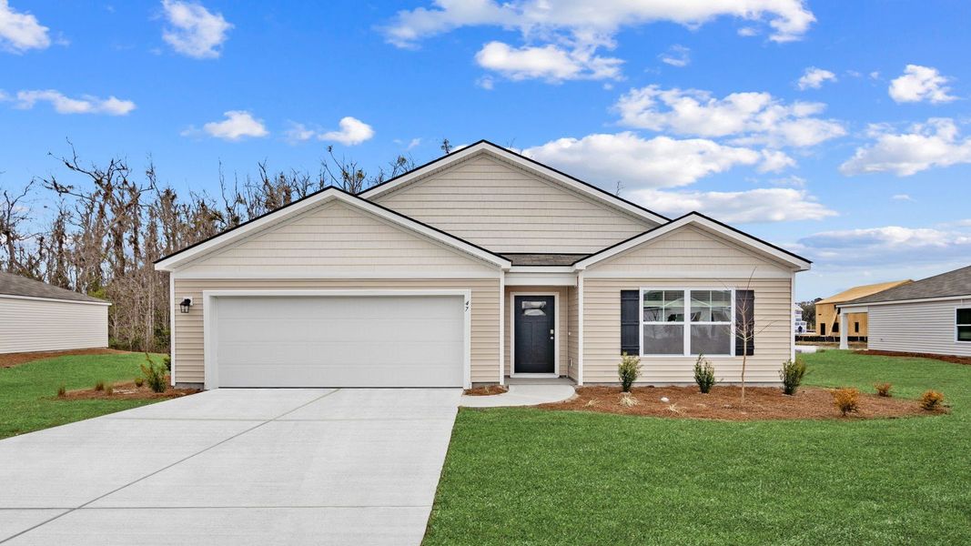 Representative exterior photo of a completed home built from the Cali by D.R. Horton in Autumn's Wood, Brunswick, GA (Image 2).