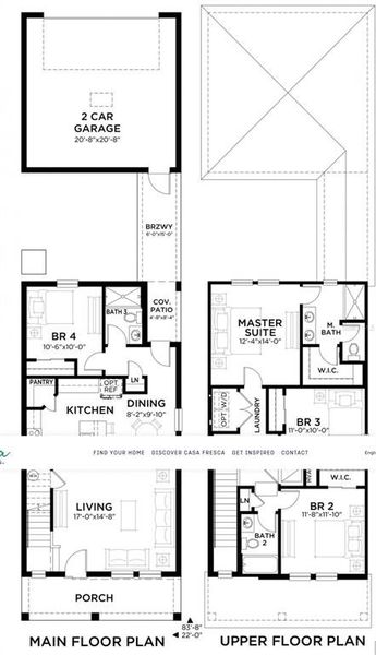 2D floor plan layout of this home in Pasadena Ridge, Zephyrhills, FL (Image 2).