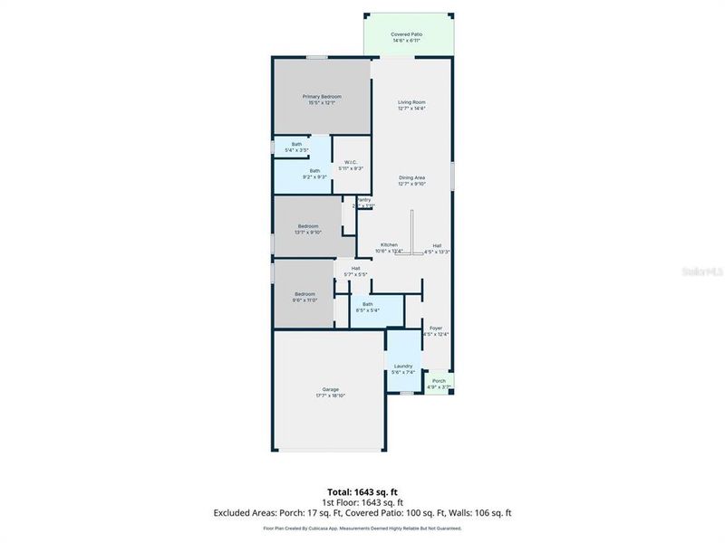 2D floor plan layout of this home in , Zephyrhills, FL (Image 5).