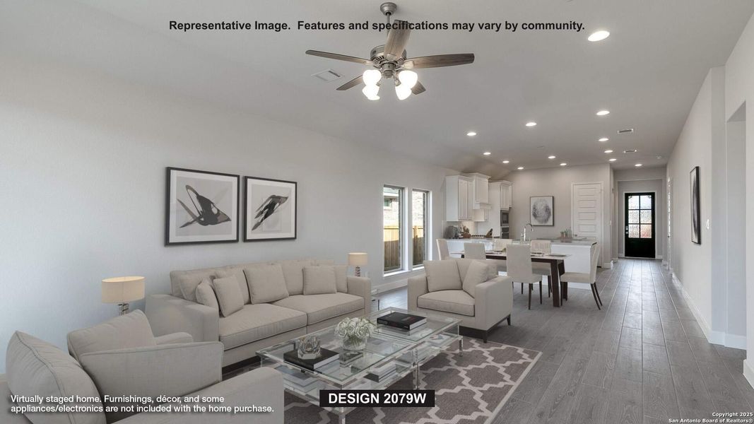 Furnished interior view inside a new home in Kallison Ranch 45', San Antonio (Image 5).