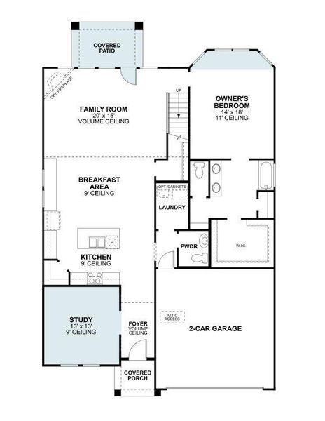 2D floor plan layout of this home in Vintage Village, Argyle, TX (Image 3). 2D floor plan layout of this home in Vintage Village, Argyle, TX (Image 3).
